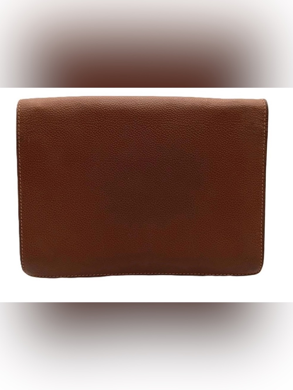 SALVATORE FERRAGAMO ICONIC GANCINI VINTAGE LEATHER CLUTCH BAG - Picture 4 of 12